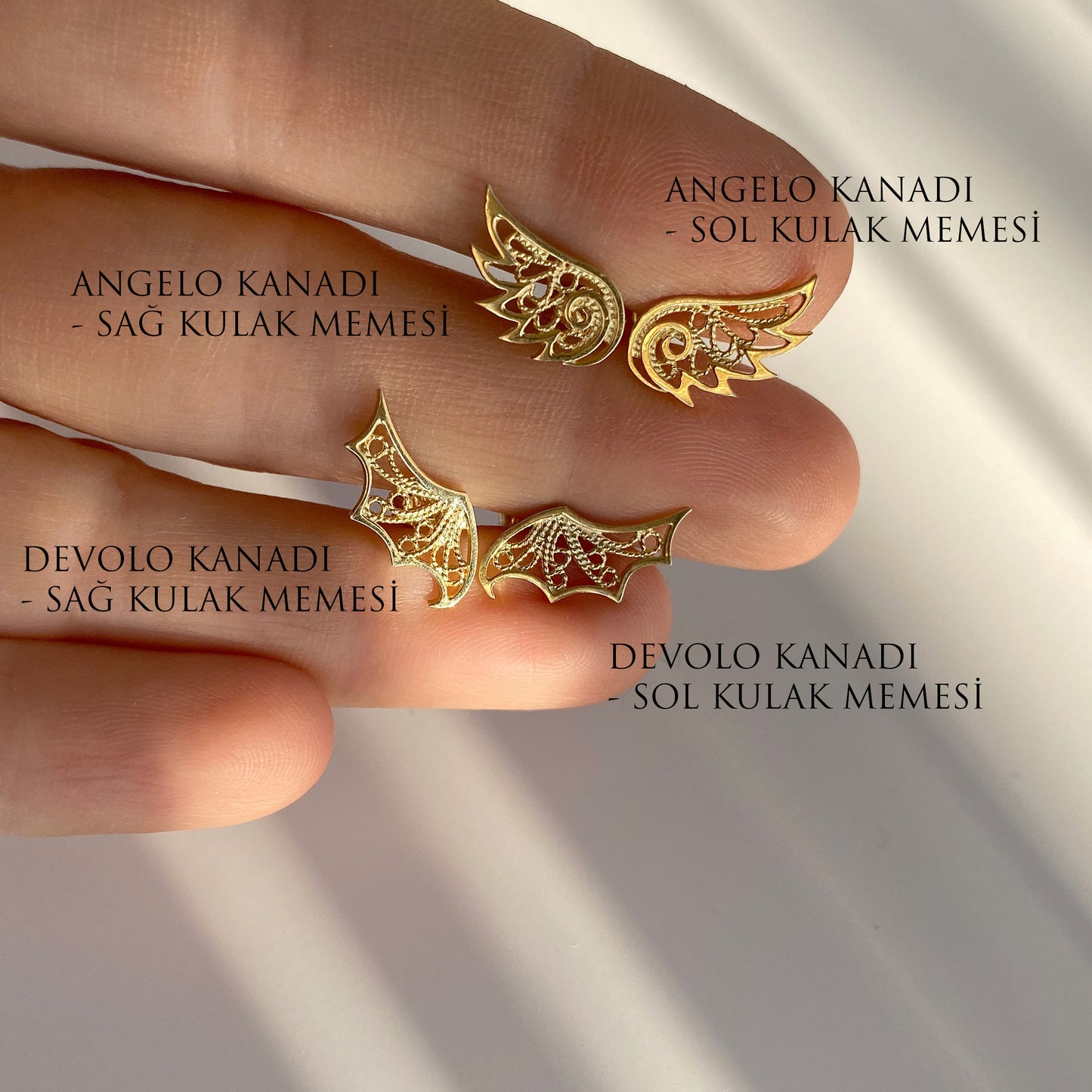 BOLD ANGELO KÜPE SETİ - GRANAT TAŞLI