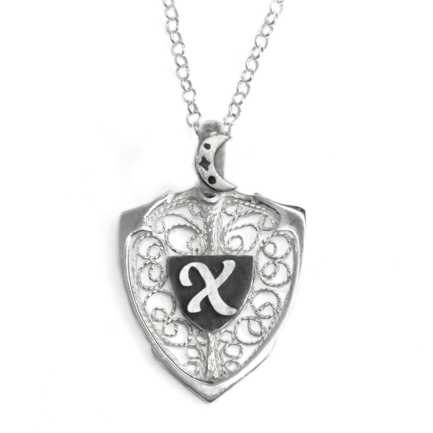 X HARFLİ KALKAN KOLYE - 7 SEMBOLDEN BİRİ İLE KİŞİSELLEŞTİRİN