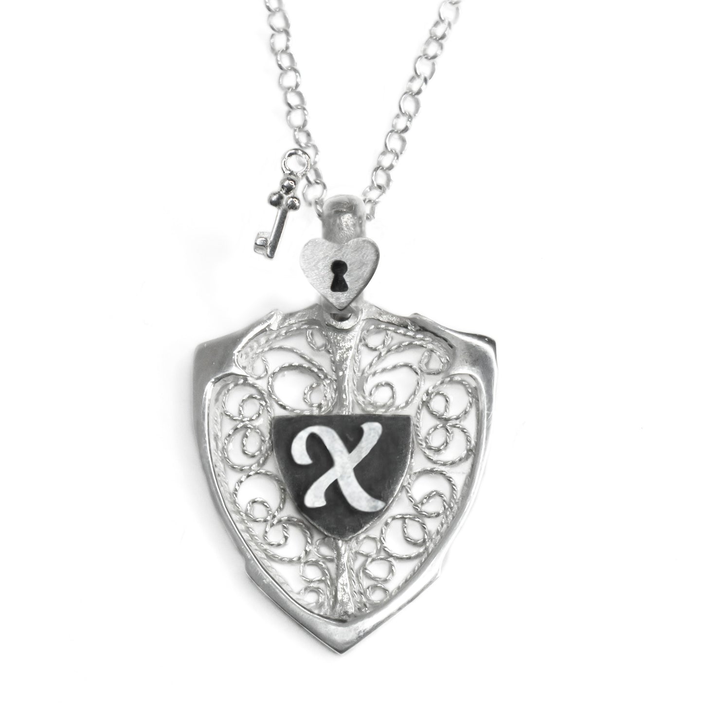 X HARFLİ KALKAN KOLYE - 7 SEMBOLDEN BİRİ İLE KİŞİSELLEŞTİRİN