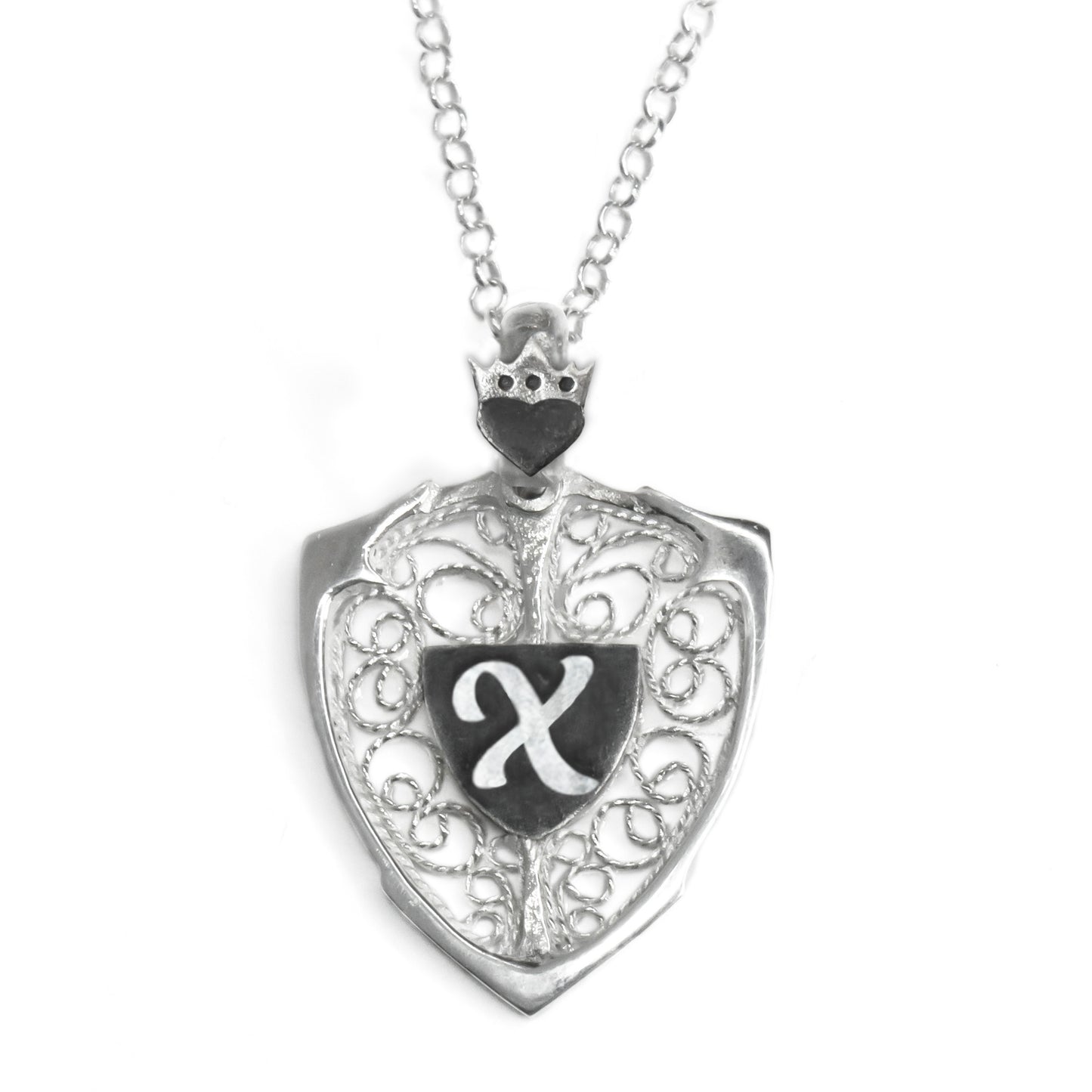 X HARFLİ KALKAN KOLYE - 7 SEMBOLDEN BİRİ İLE KİŞİSELLEŞTİRİN