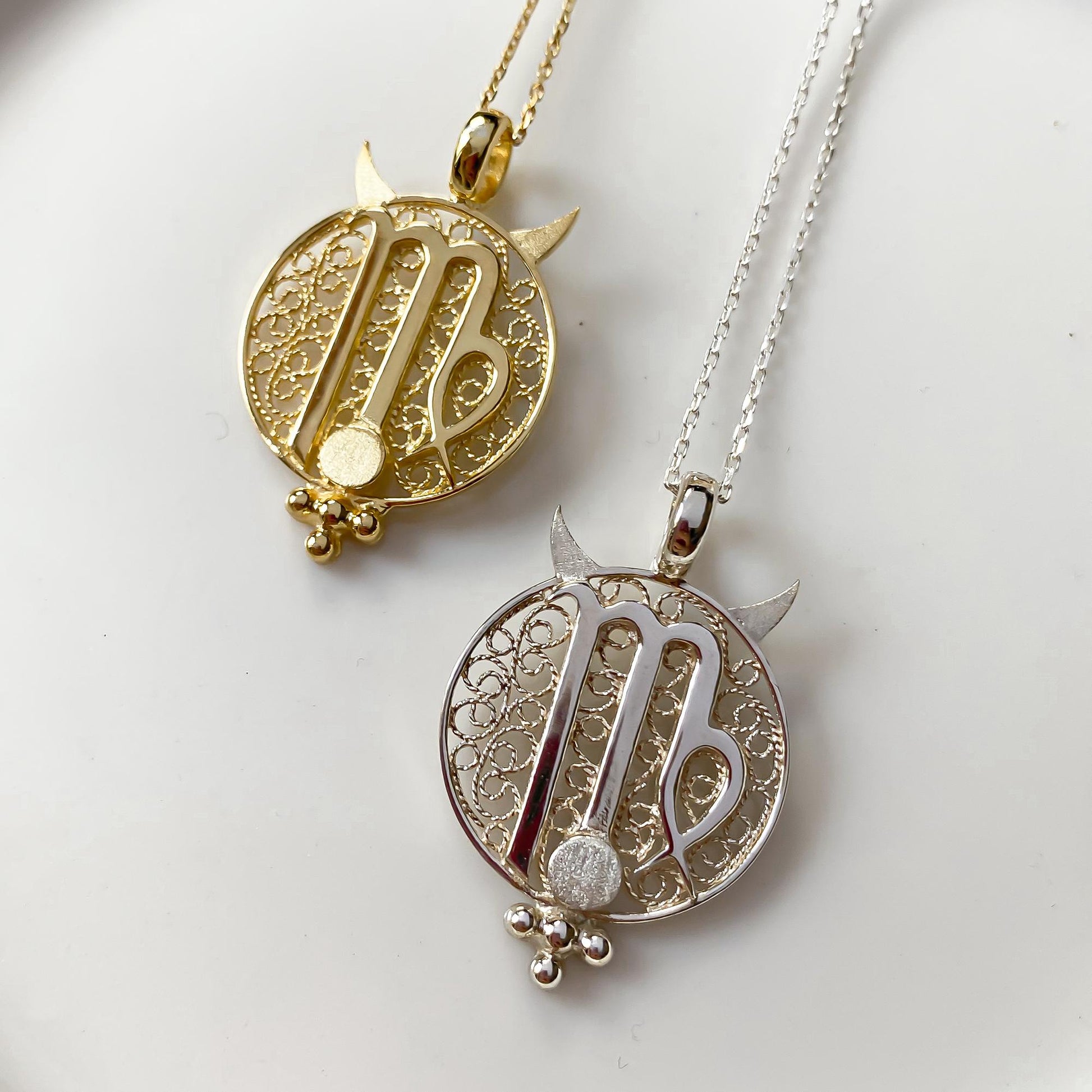 BAŞAK KOLYE - GÜMÜŞ GRİ, Luft Çağdaş Telkari Takı Atölyesi, Gümüş Altın Değerli Taş, Comtemporary Filigree Jewelry, Gold Sterling Silver Gemstones