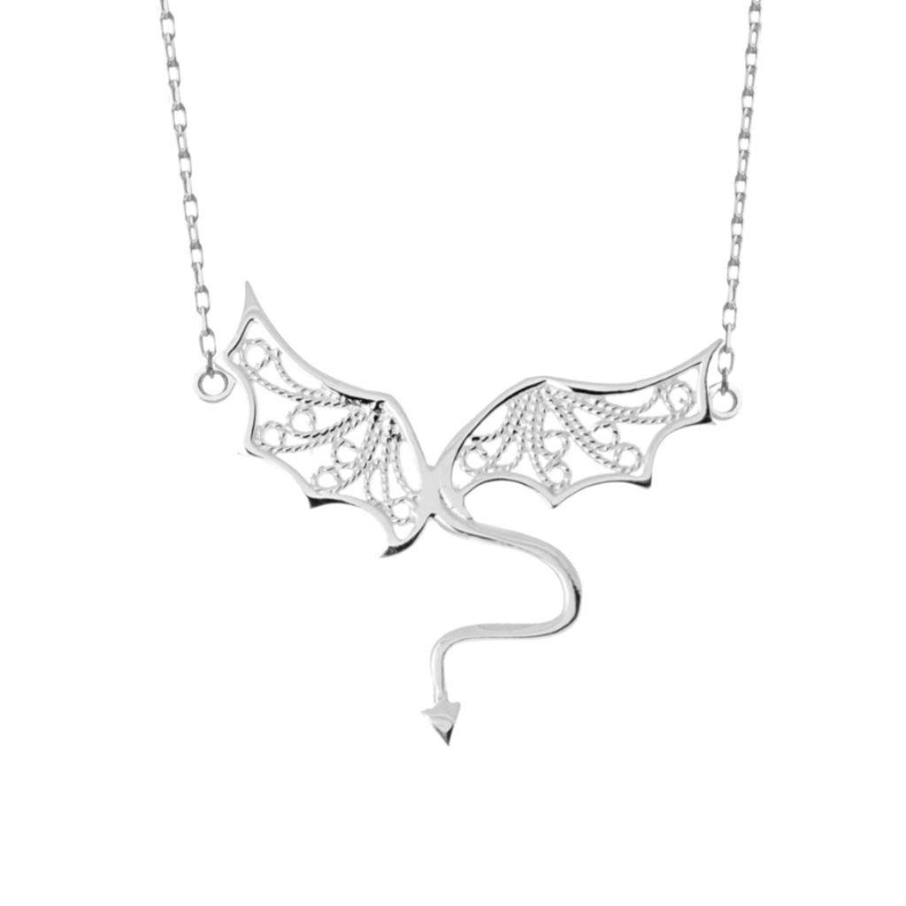 DEVOLO KOLYE - GÜMÜŞ GRİ, Luft Çağdaş Telkari Takı Atölyesi, Gümüş Altın Değerli Taş, Comtemporary Filigree Jewelry, Gold Sterling Silver Gemstones