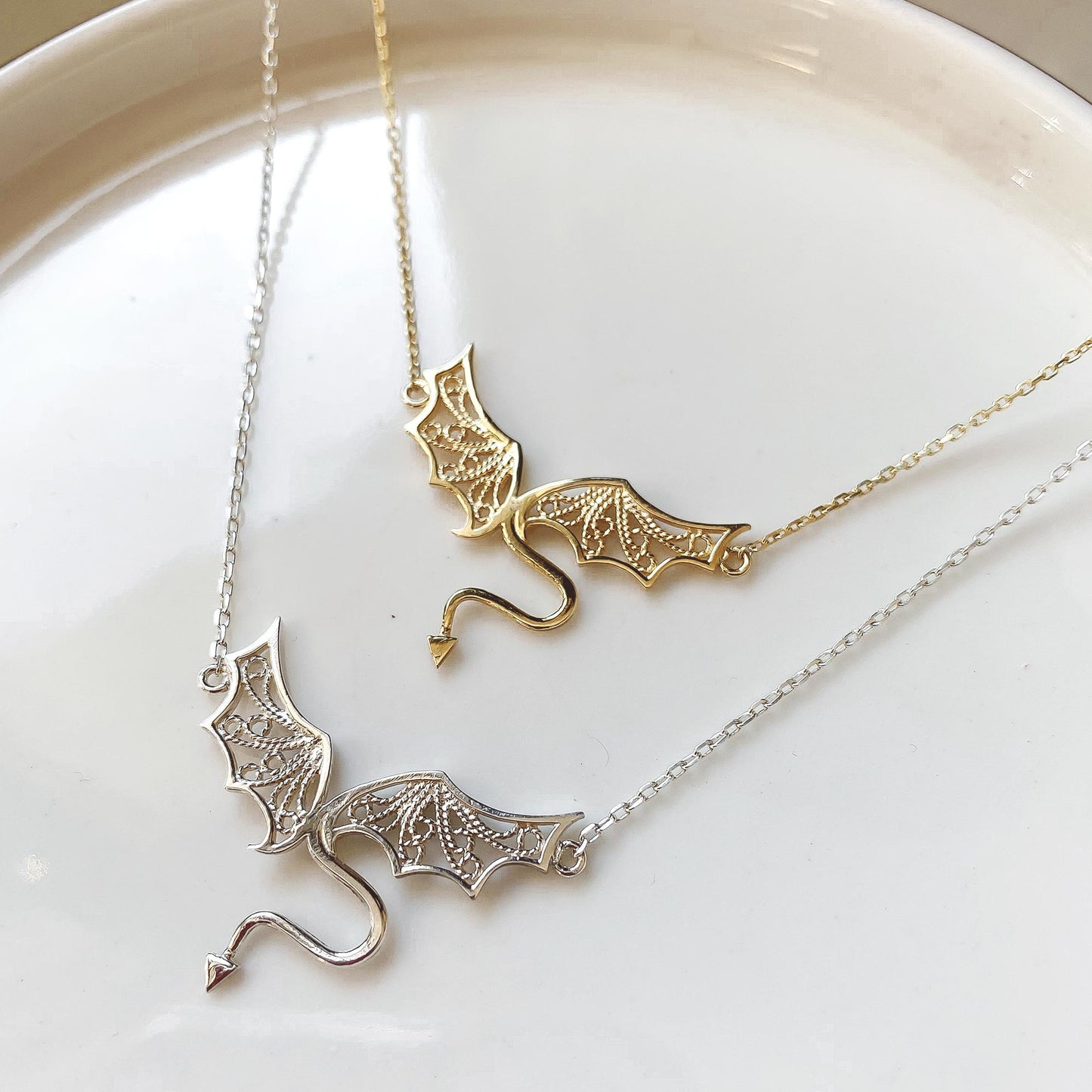 DEVOLO KOLYE - GÜMÜŞ GRİ, Luft Çağdaş Telkari Takı Atölyesi, Gümüş Altın Değerli Taş, Comtemporary Filigree Jewelry, Gold Sterling Silver Gemstones