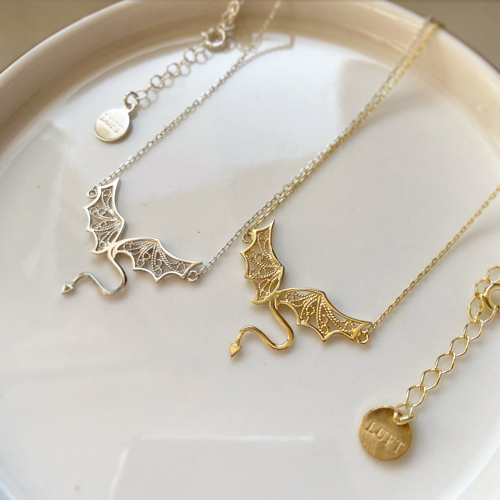 DEVOLO KOLYE - GÜMÜŞ GRİ, Luft Çağdaş Telkari Takı Atölyesi, Gümüş Altın Değerli Taş, Comtemporary Filigree Jewelry, Gold Sterling Silver Gemstones