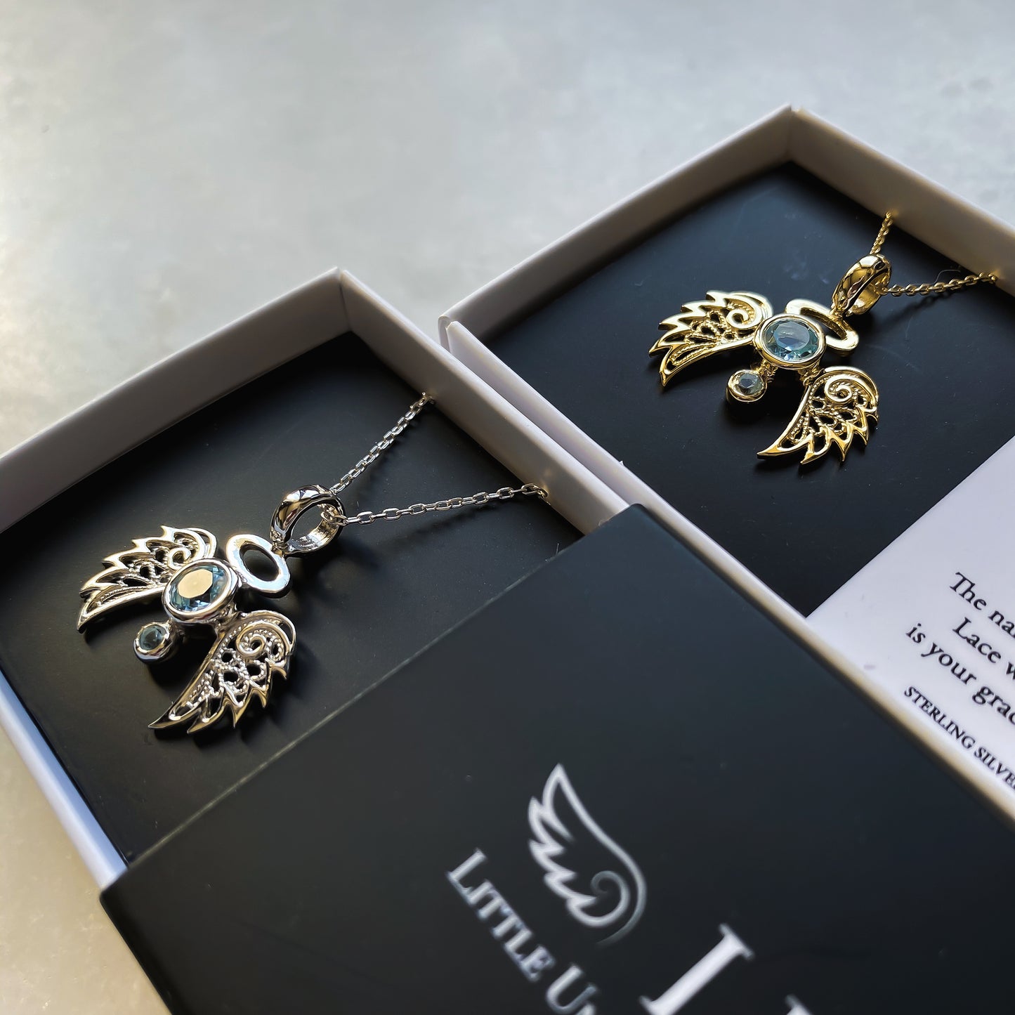 BOLD ANGELO KOLYE - GÜMÜŞ GRİ, Luft Çağdaş Telkari Takı Atölyesi, Gümüş Altın Değerli Taş, Comtemporary Filigree Jewelry, Gold Sterling Silver Gemstones