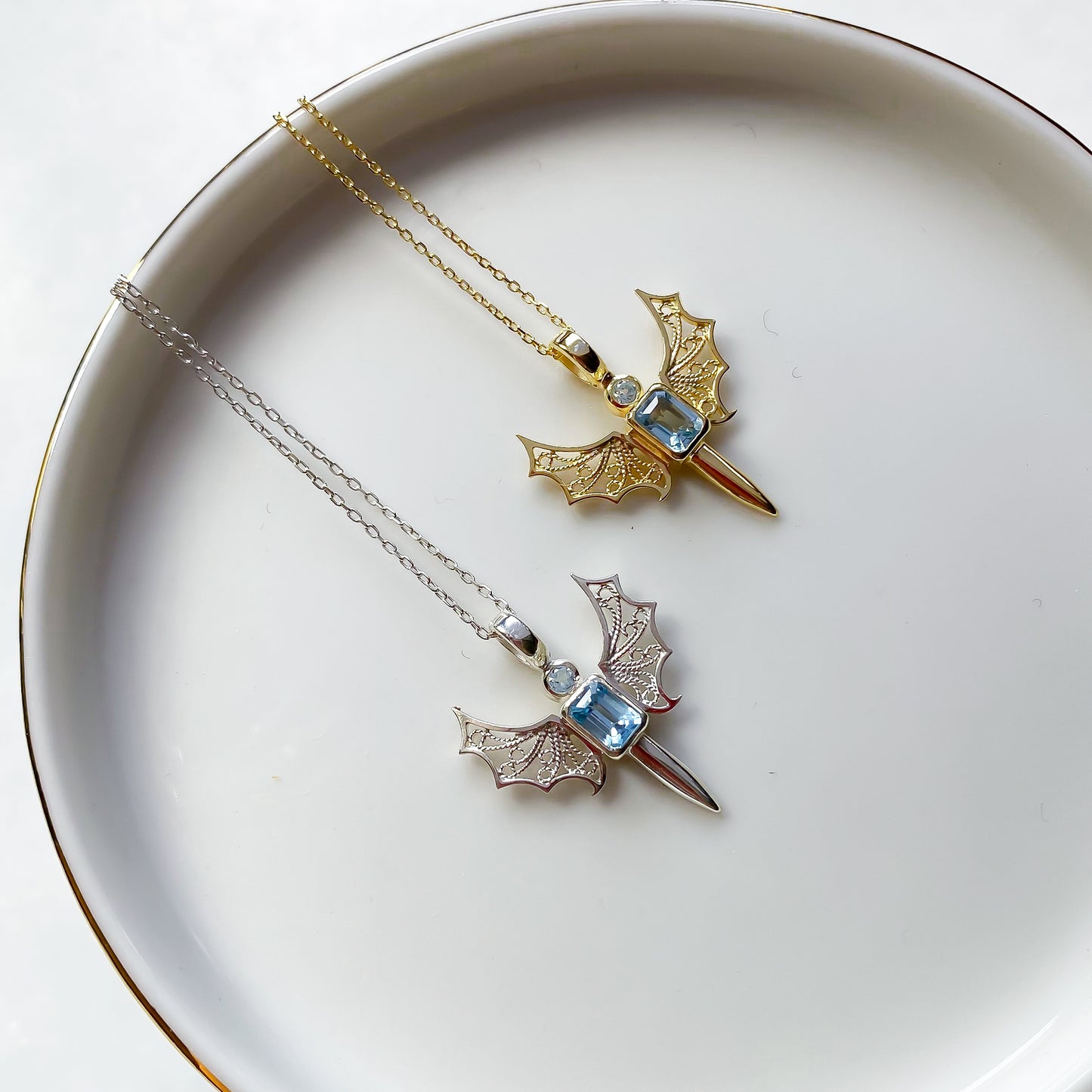 BOLD DEVOLO KOLYE - GÜMÜŞ GRİ, Luft Çağdaş Telkari Takı Atölyesi, Gümüş Altın Değerli Taş, Comtemporary Filigree Jewelry, Gold Sterling Silver Gemstones